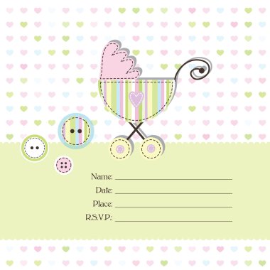 Baby shower invitation clipart