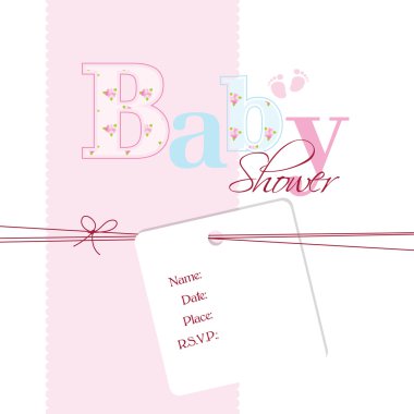 Baby shower invitation clipart