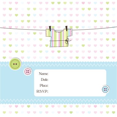 Baby shower invitation clipart