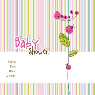 Baby shower card clipart