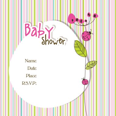 Baby shower card clipart