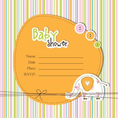 Baby shower card clipart