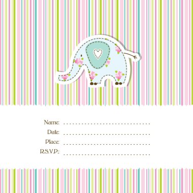 Baby shower card clipart