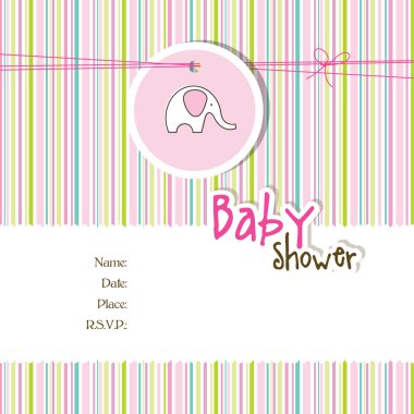 Baby shower card clipart