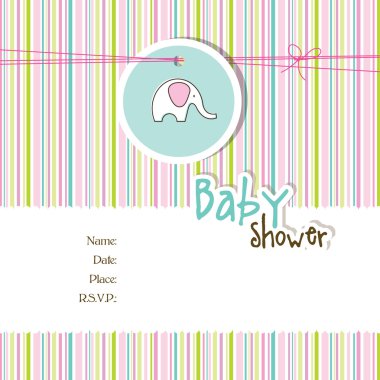 Baby shower card clipart