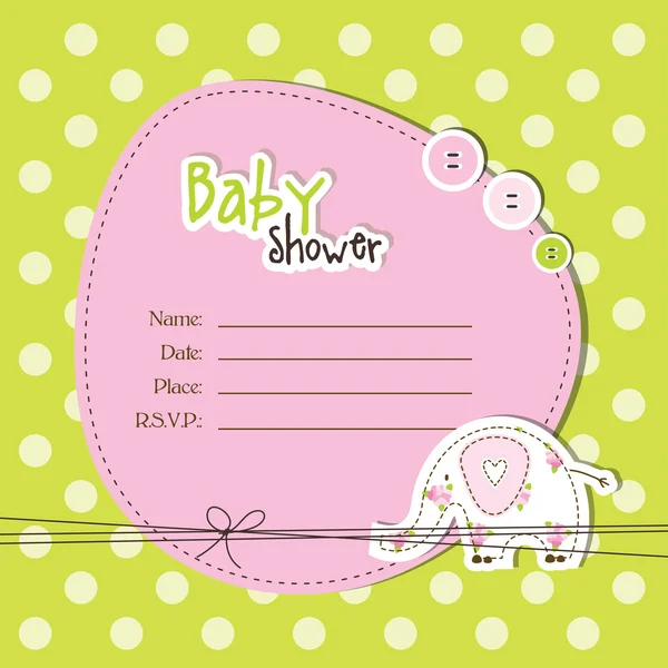 Baby shower card with copy space — Stock Vector