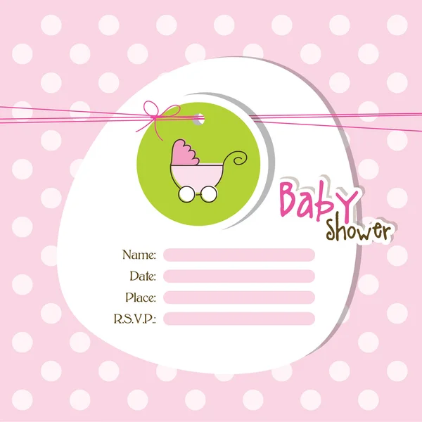 Baby doccia card con spazio copia — Vettoriale Stock