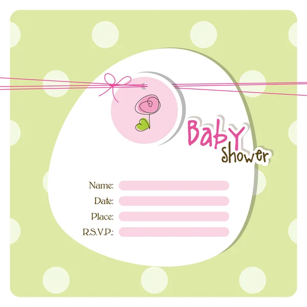 Baby doccia card con spazio copia — Vettoriale Stock