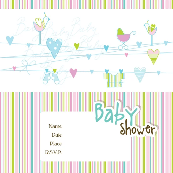 stock vector Baby shower card