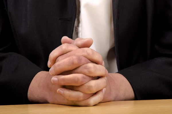 stock image Woman holding hands folded for prayer