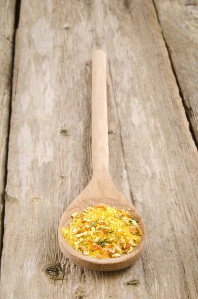 All purpose seasoning on a spoon — Stock Photo, Image
