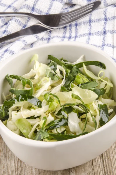 Knuspriger Wirsing-Salat in einer Schüssel — Stockfoto