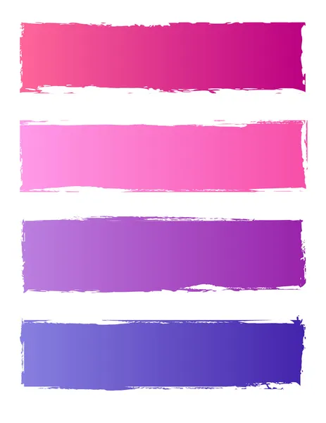 Grunge bannières colorées avec espace pour le texte — Image vectorielle