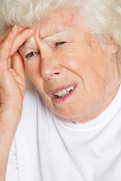 Woman With Headache — Stock Photo, Image