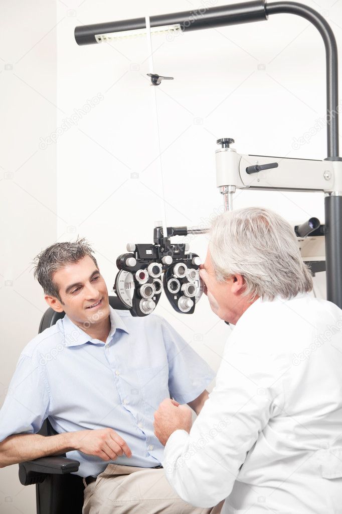 Optometrist doing Sight Testing
