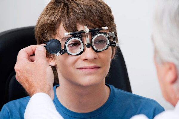 Eye Test Through Trial Frames