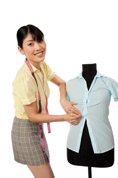 Asiático mulher costureira — Fotografia de Stock