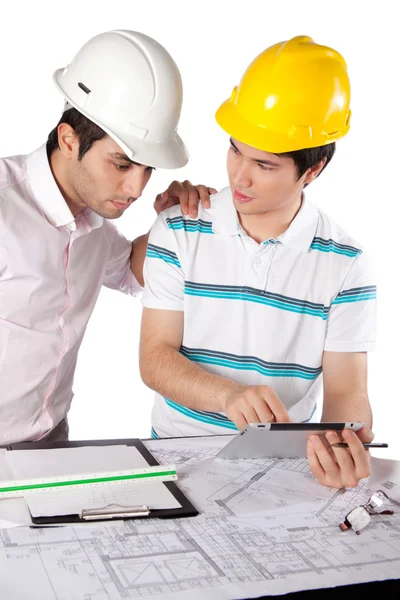 Two Architects Using Digital Tablet — Stock Photo, Image