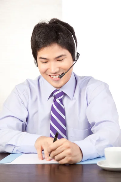 Businessman Wearing a Headset — Stock Photo, Image