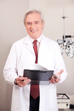Doctor in Ophthalmology Clinic clipart