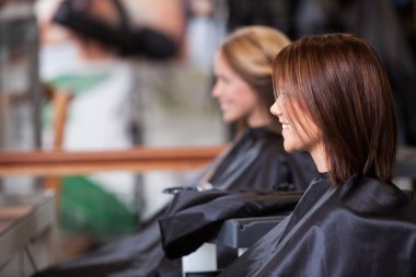 Women Sitting in Beauty Salon clipart