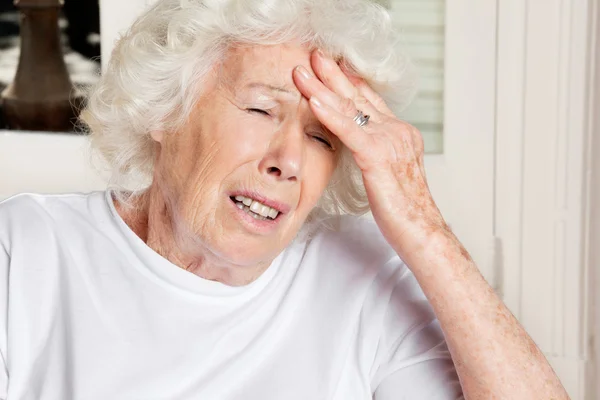 Woman With Headache — Stock Photo, Image