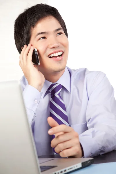 Businessman Talking on Cell Phone — Stock Photo, Image