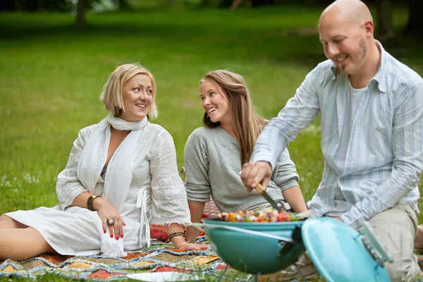 BBQ Picninc in Park with Friends — Stock Photo, Image