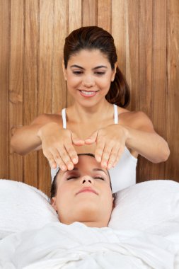 Woman At Health Spa clipart