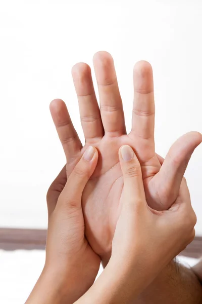 Leczenie Akupresura dłoni — Zdjęcie stockowe