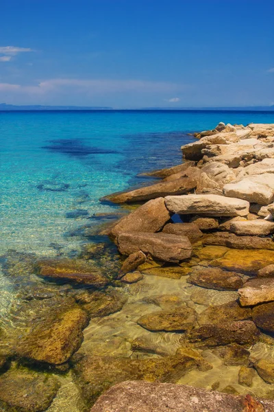 Molo e spiaggia di Halikidiki — Foto Stock