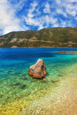 Beach in Vasiliki, Lefkada clipart