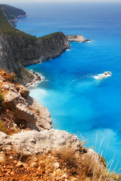 Felsige Küste von Lefkada — Stockfoto
