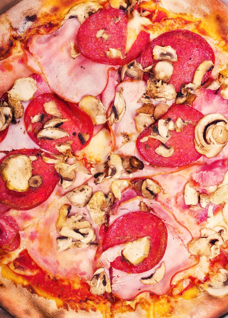 Pepperoni pizza closeup Stok fotoğrafçılık ©anatema Telifsiz resim