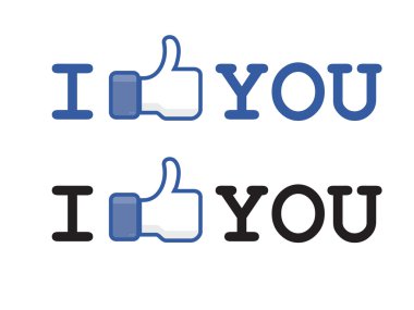 Button like facebook clipart