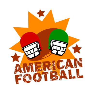 Vintage Amerikan futbolu logosu