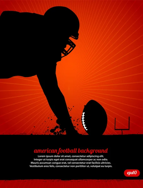 Amerikan futbolu vektör poster — Stok Vektör