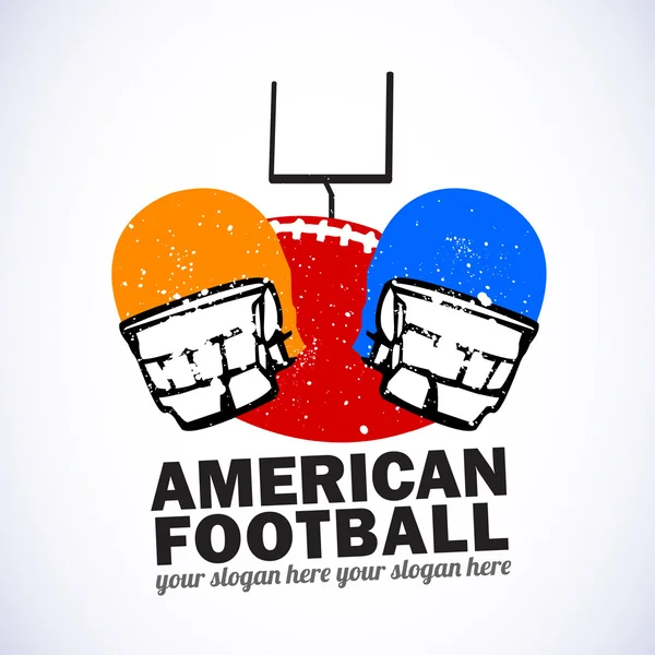 アメリカンフットボールの紋章 — ストックベクタ