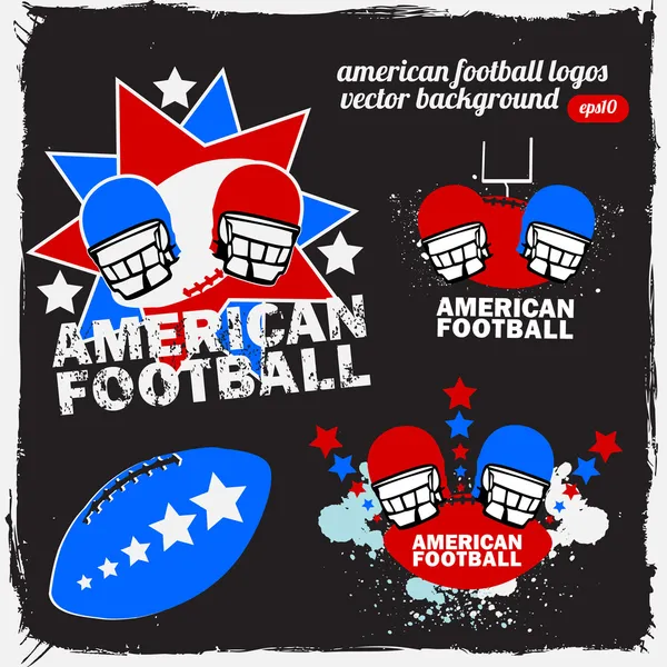 American Football Logo Set_1 — Stock Vector
