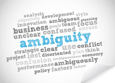 Word Cloud Ambiguity clipart