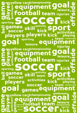 Soccer Word Cloud Background clipart