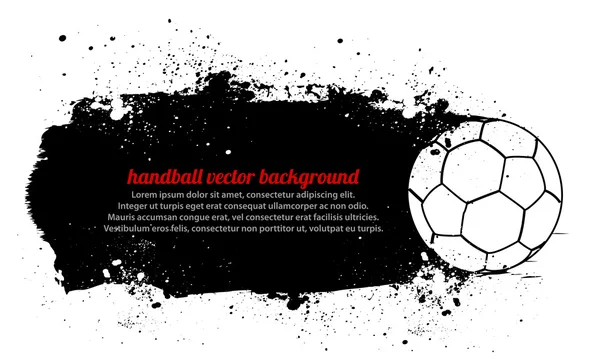 Grunge Handball Poster — Stock Vector