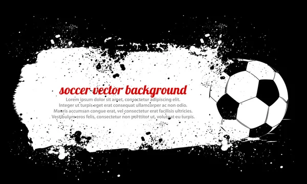 Banner calcio grunge — Vettoriale Stock