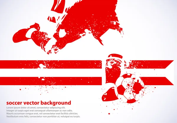 Cartel de futbolista Grunge — Vector de stock
