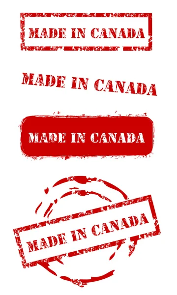 Made in Canada francobolli — Vettoriale Stock
