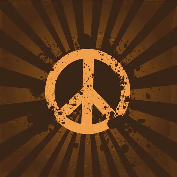 Grunge symbole de paix — Image vectorielle