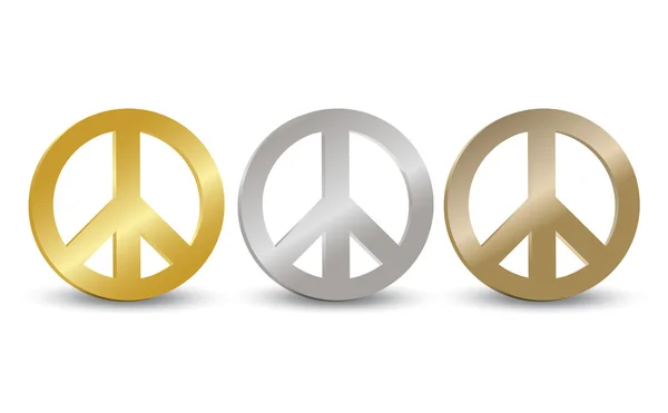 Vrede label symboolset — Stockvector
