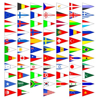 Flags of the countries of the world. clipart