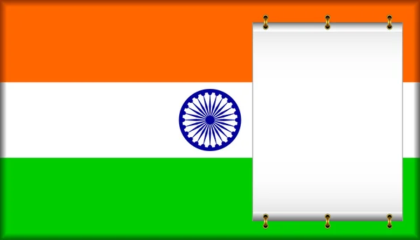 Indiens flagga — Stock vektor