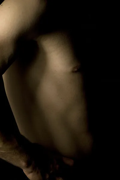 男性身体的低关键图像 — 图库照片